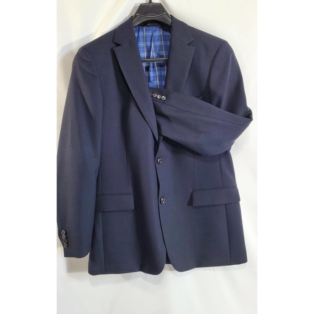Hugo Boss Navy Blue Maselli 7 Sport Coat Jacket 42L Virgin Wool